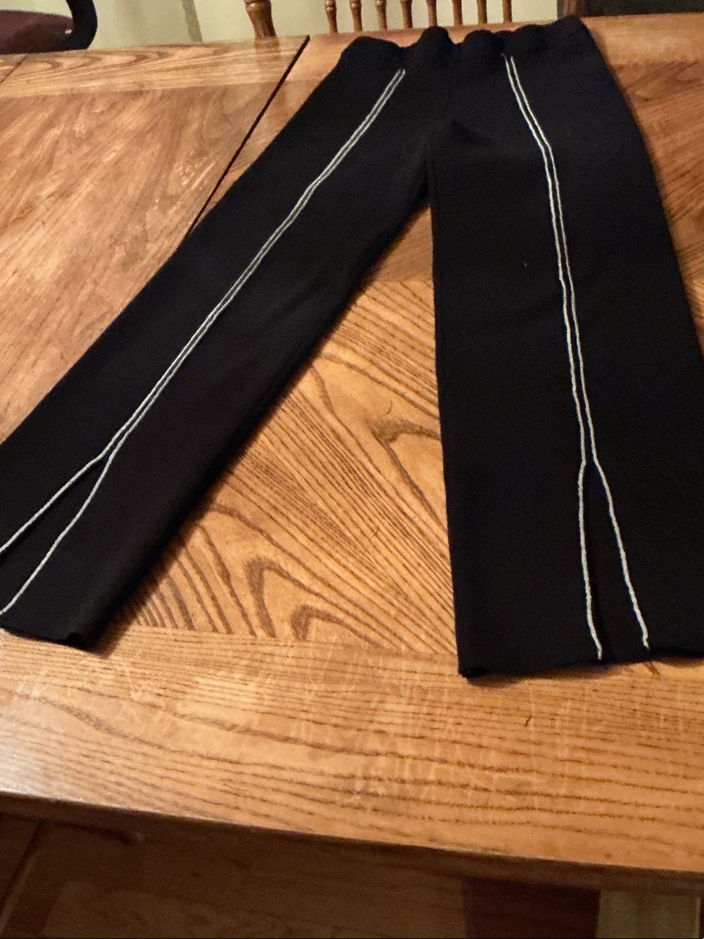 Zara Black Sweatpants with Contrast White Stitching